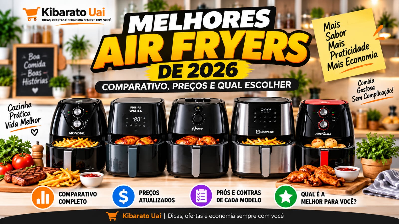Melhores Air Fryers de 2026: Comparativo, Preços e Qual Escolher